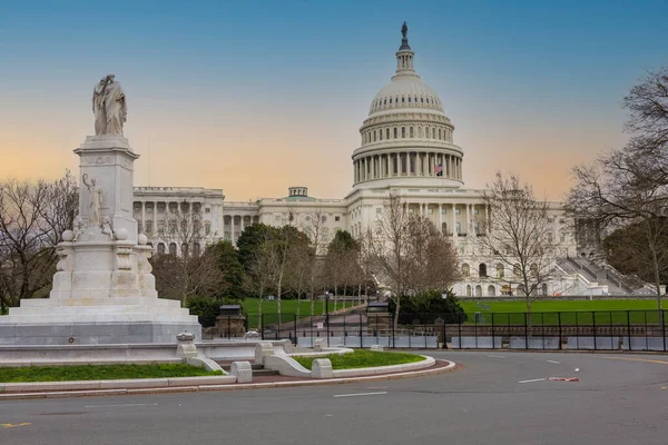 Capitol Building Spring 2021 Metal Security Fence Stock Picture