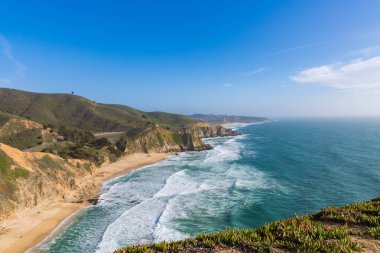 Kuzey Kaliforniya 'daki güzel Pasifik Okyanus Kıyısı