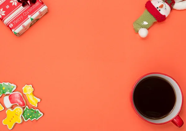 Christmas coffee background — Stock Photo, Image