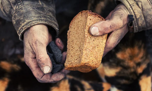 Fome e pobreza — Fotografia de Stock