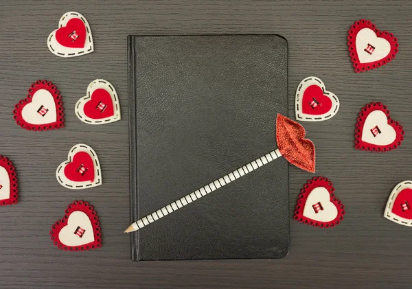 Caderno Valentine — Fotografia de Stock