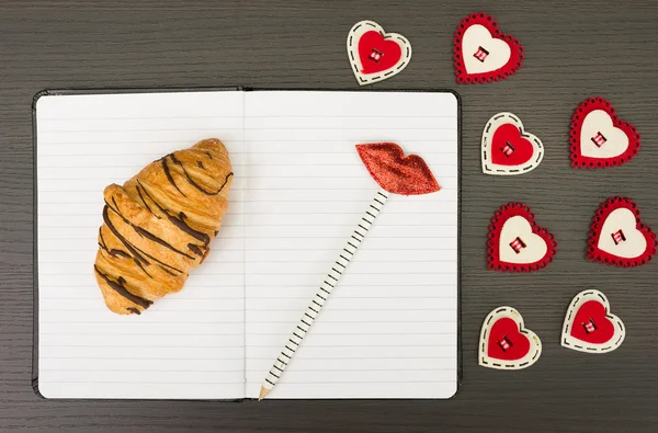 Valentine notebook — Fotografie, imagine de stoc