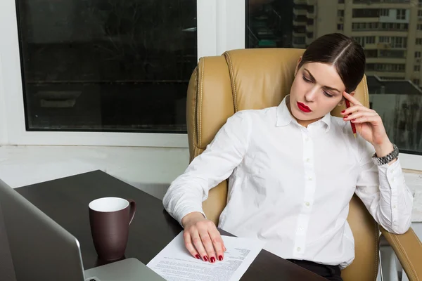 Escritório senhora — Fotografia de Stock