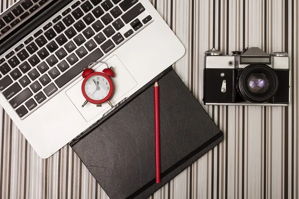 Laptop and orginizer — Stock Photo, Image