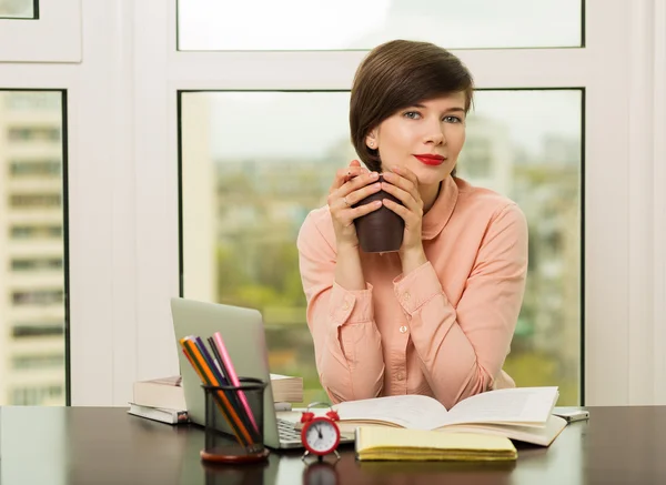 Working at the laptop — Stock Photo, Image