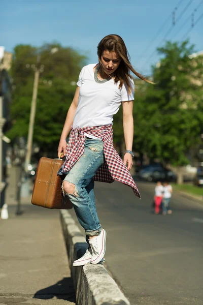 Beautiful traveller — Stock Photo, Image