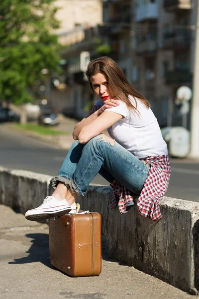 Beautiful traveller — Stock Photo, Image