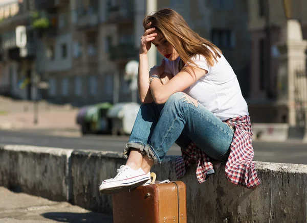 Beautiful traveller — Stock Photo, Image