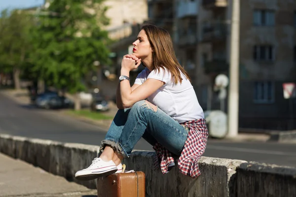 Beautiful traveller — Stock Photo, Image