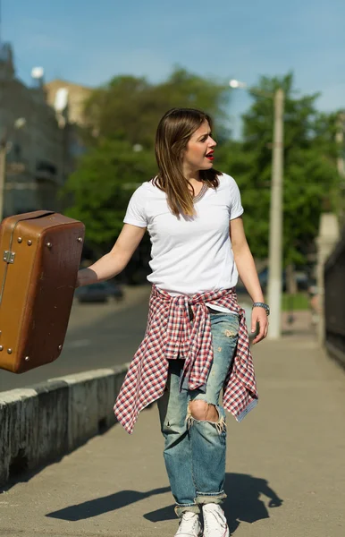 Beautiful traveller — Stock Photo, Image