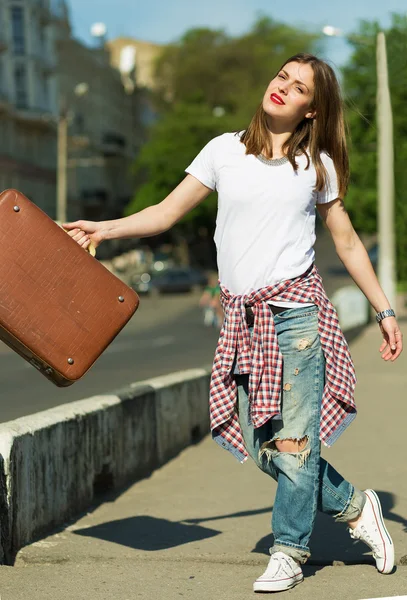 Beautiful traveller — Stock Photo, Image