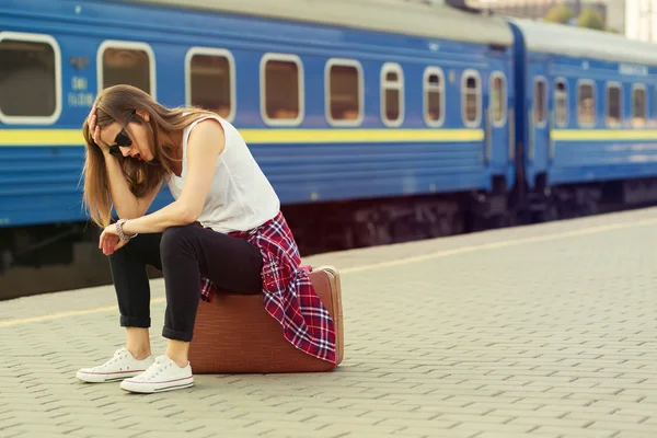 Järnvägsstation — Stockfoto