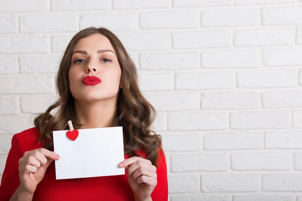 Beautiful woman in love — Stock Photo, Image