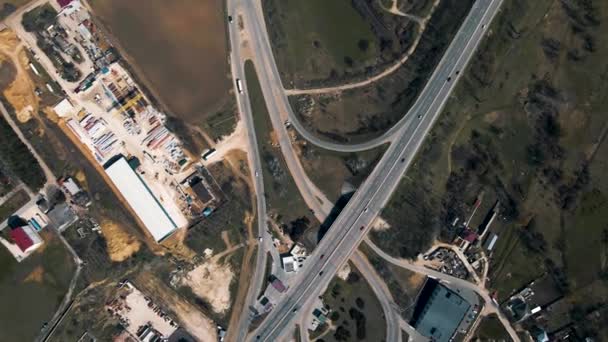 Вид на індустріальну зону інфраструктури на околиці міста . — стокове відео
