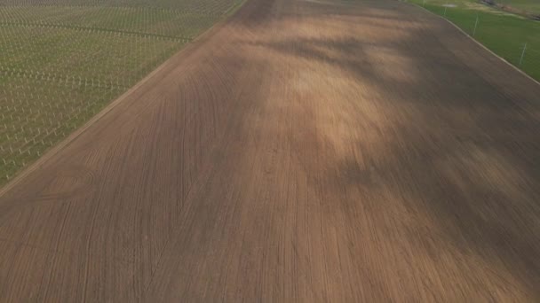 Letecký pohled na americkou krajinu, zemědělskou půdu. — Stock video