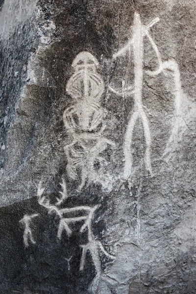 Qobustan Prehistorical петрогліфи рок живопис в Азербайджані — стокове фото