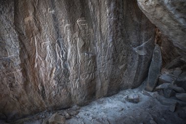 Kobustan Rayonu baktıkları petroglifler rock-resim, Azerbaycan