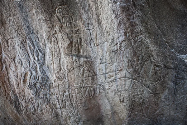 Qobustan prähistorische Felszeichnungen Felsmalerei in Azerbaijan — Stockfoto