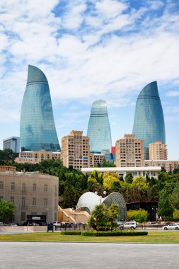 BAKU - 16 Temmuz: Bakü Şehri Panoraması, Azerbaycan