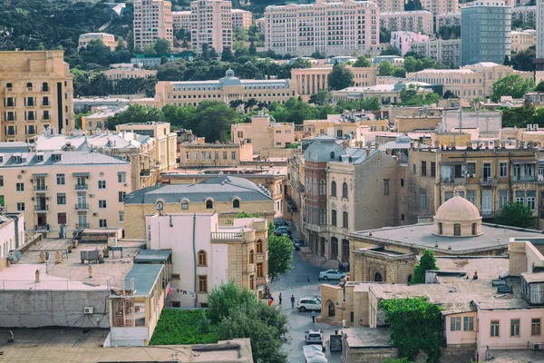 Панорама старого города Баку, Азербайджан — стоковое фото