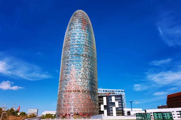 Barcelona, Španělsko - 17 dubna 2016: Věže Torre Agbar — Stock fotografie