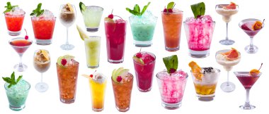 Alkollü kokteyller kümesi