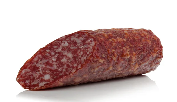 Pezzo di salsiccia affumicata — Foto Stock