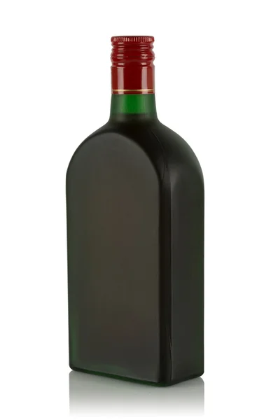 Botella de vidrio esmerilado con alcohol — Foto de Stock