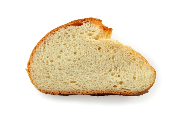 One Cut Slice Bread White Background — Stock Photo, Image