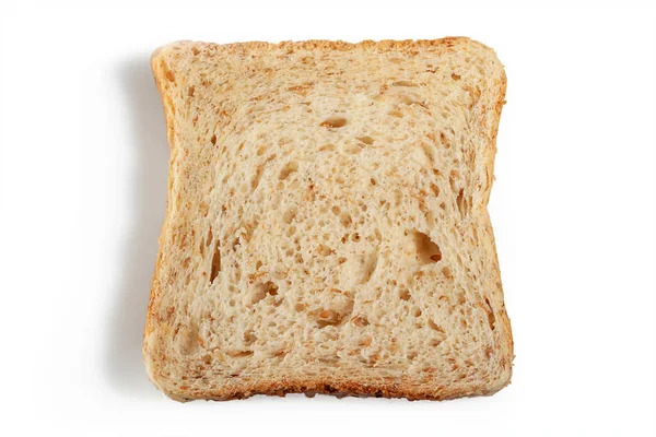 Scheibe Toastbrot Auf Weißem Hintergrund — Stockfoto