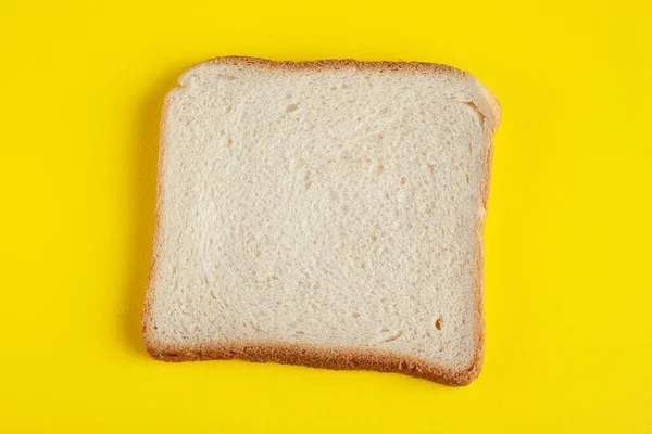 Fresh Delicious Slice Toast Bread Yellow Background — Stock Photo, Image