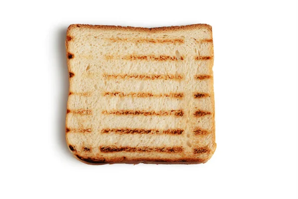 Slice Toasted Bread White Background — Stock Photo, Image