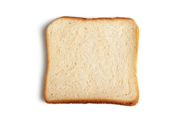 Scheibe Frisches Toastbrot Auf Weißem Hintergrund — Stockfoto