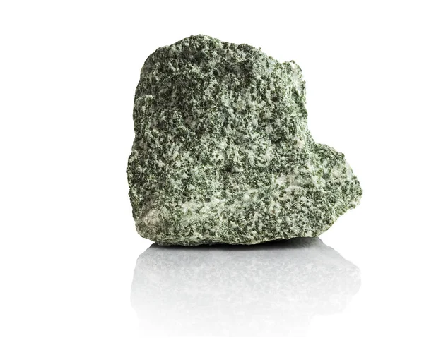 Камень Фрагмент Жадеита Белом Фоне — стоковое фото