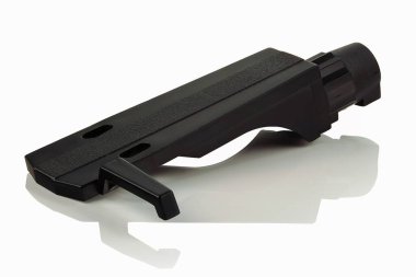 Plastik başlık beyaz arkaplandaki turntable 'lar için