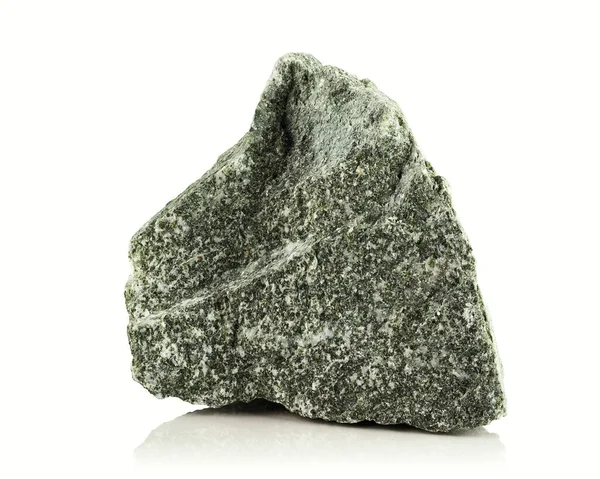 Piedra Fragmento Jadeíta Sobre Fondo Blanco — Foto de Stock