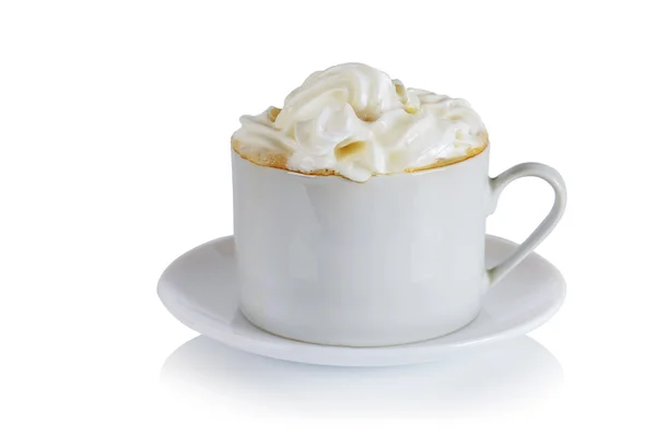 Cup of coffee with whipped cream — Stock Photo, Image