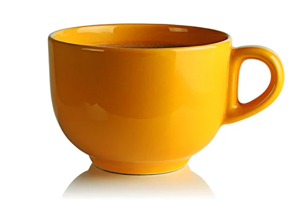 Yellow Cup of coffee — Stock Photo, Image