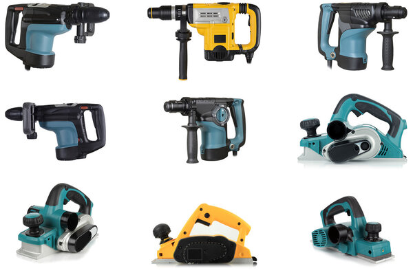 Power tools, on a white background.