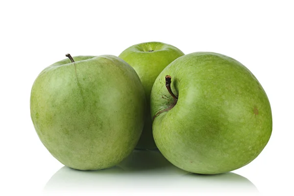 Three green apple — Stock Photo, Image