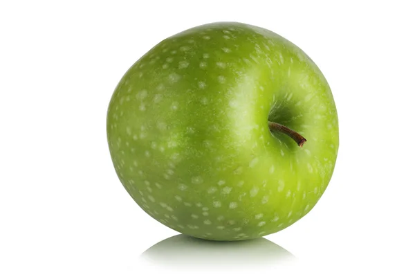 Mogen saftig grön äpple — Stockfoto