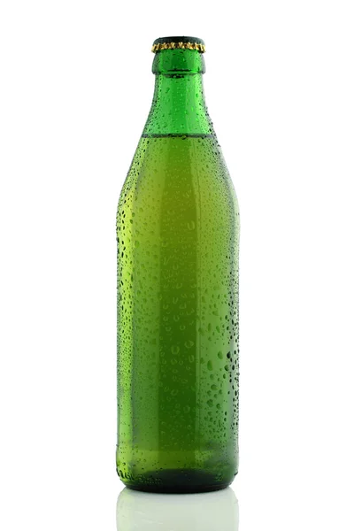 Garrafa de cerveja de vidro verde — Fotografia de Stock