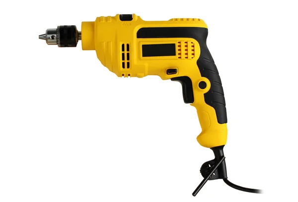 Electric drill isolated on a white background — Stock Photo, Image