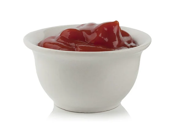 Ketchup taza blanca — Foto de Stock