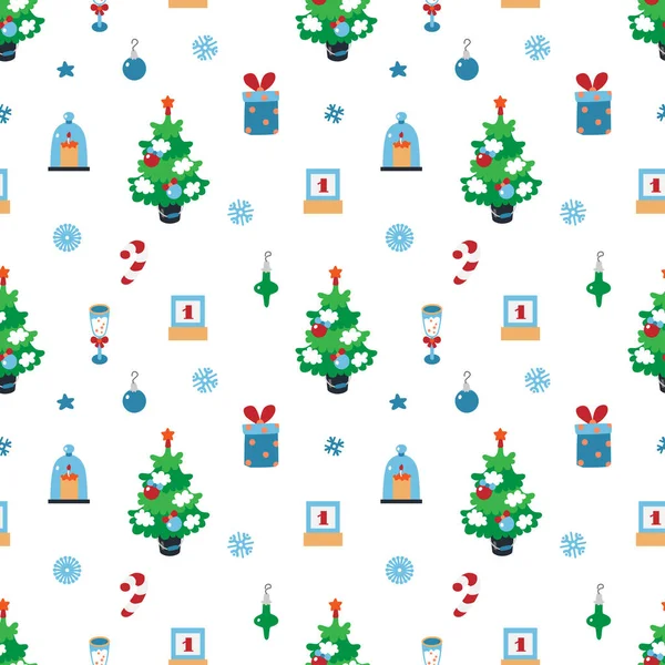 Seamless Background Christmas Decorations Christmas Background Greeting Cards Wrapping Paper — Stock Photo, Image