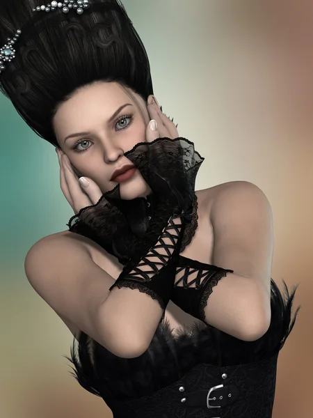 Gotické žena s korzetem — Stock fotografie