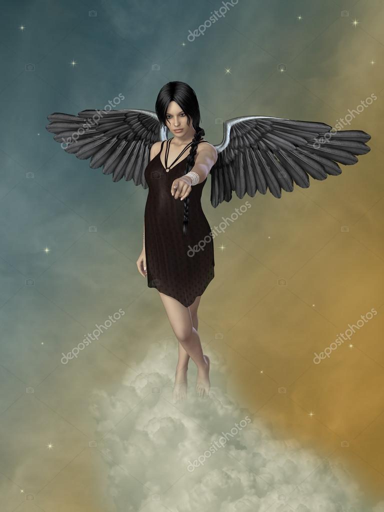 Dunkler Engel – Stockfoto © justdd #68881253, image size:768x1024