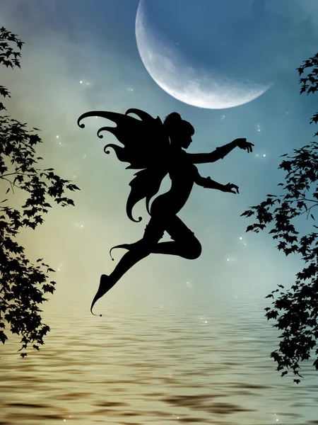 Fairy silhouet — Stockfoto