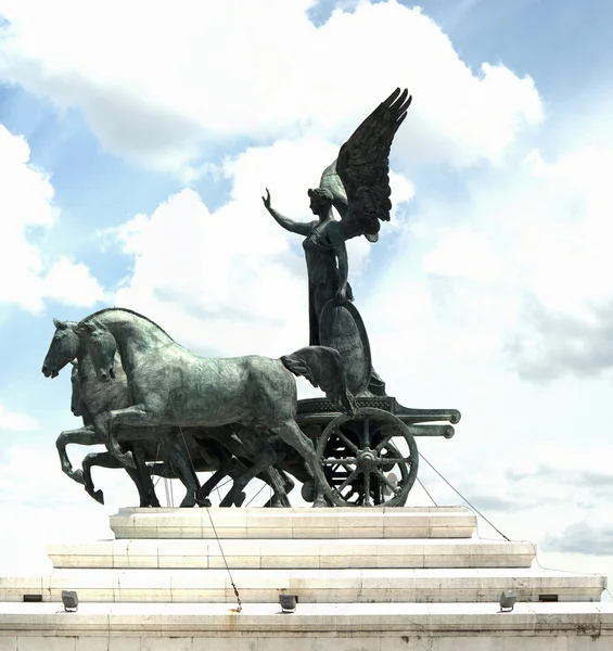 Sculpturen van vittorio Emanuele monument — Stockfoto