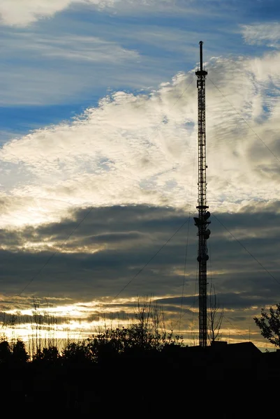 Antena transmissão sinal dvb-t — Fotografia de Stock